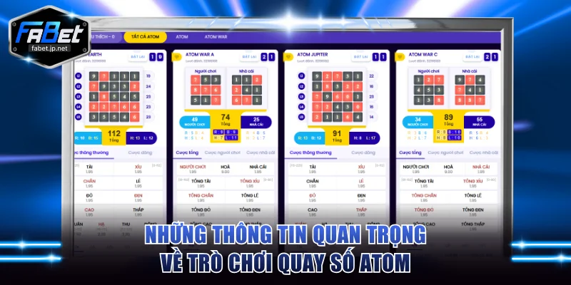 Những thông tin quan trọng về trò chơi quay số Atom